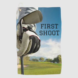 Blaues schwarzes, schlichtes Minimalisten Best Gol Golfhandtuch