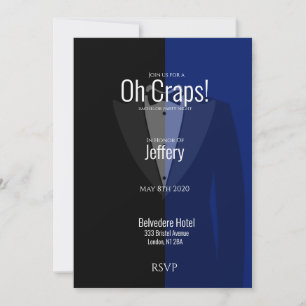 Blaues Schwarzes Tuxedojunggeselle-Party Save The Date