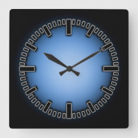 Blaues Schwarzes verblassen zahllose Wanduhr