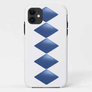Blaues schwebendes Diamantmuster iPhone 11 Hülle