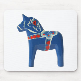 Blaues Schwede Dala Pferd Mousepad