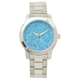 Blaues Schwimmbad Blaues Wasser Armbanduhr