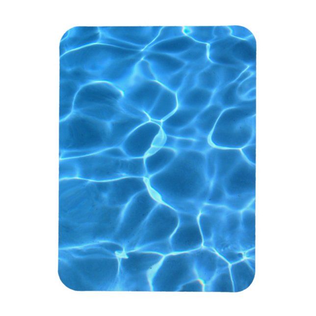Blaues Schwimmbadmuster Magnet (Vertikal)