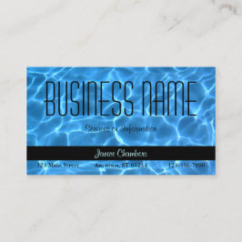 Blaues Schwimmbadmuster Visitenkarte