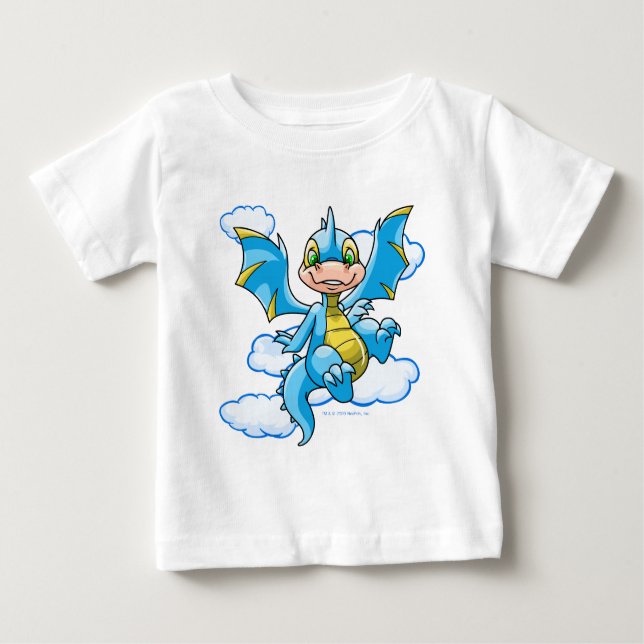 Blaues Scorchio mit seinem Kopf in den Wolken Baby T-shirt (Vorderseite)