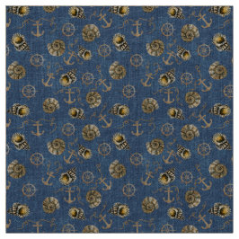 blaues Seemuster Stoff