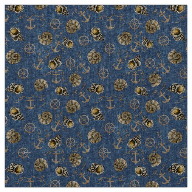 blaues Seemuster Stoff (Muster)