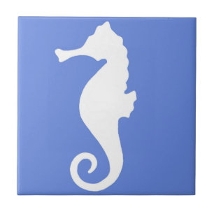 Blaues Seepferd Fliese