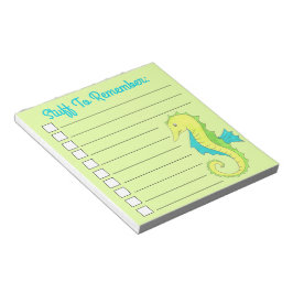 Blaues Seepferd Notizblock