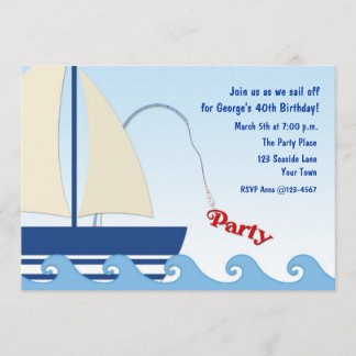 Blaues Segelboot, Seethema Einladung