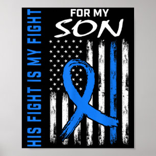 Blaues Sein Kampf ist mein Kampf Diabetes-Bewussts Poster