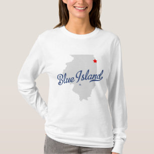 Blaues Shirt Insel-Illinois IL