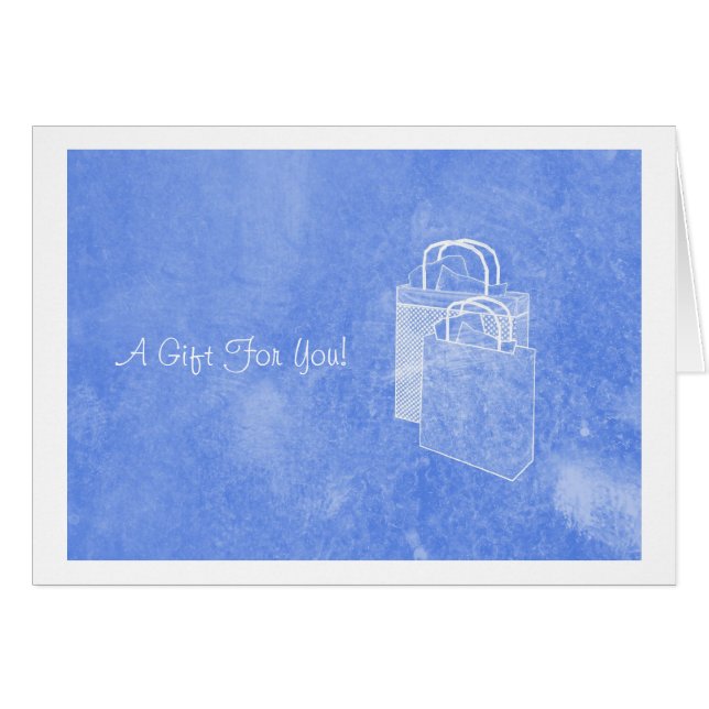 Blaues Shopping spree-Geld eingeschlossen (Vorderseite (Horizontal))