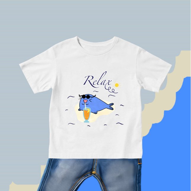 Blaues Siegel Baby T-shirt (Von Creator hochgeladen)