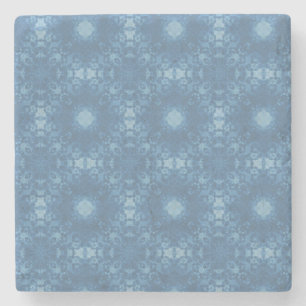Blaues Signaturmuster Steinuntersetzer