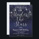 Blaues Silber unter den Sternen Starry Night Sweet Einladung<br><div class="desc">Passen Sie beide Seiten an,  egal wie Sie gewollt haben,  für jedes Ereignis.</div>