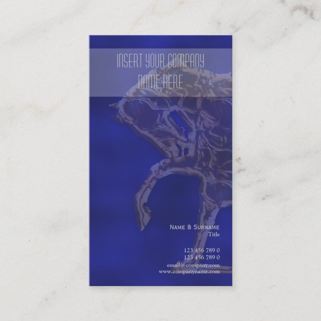 Blaues silbernes Gold des Visitenkarte (Vorderseite)