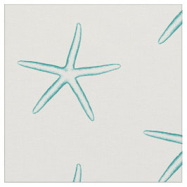 Blaues Silhouettestarfish-Gewebe Stoff