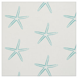Blaues Silhouettestarfish-Gewebe Stoff