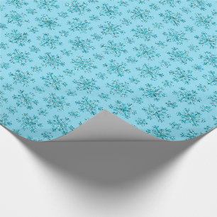 Blaues Snowflakes-GIFT-PAPIER Geschenkpapier