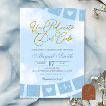 Blaues spanisches Stück Himmel Baby Shower