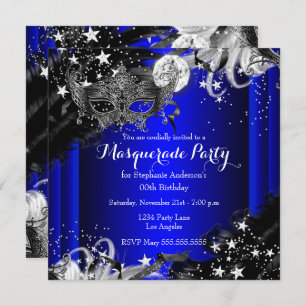 Blaues Sparkle Magisches Party Einladung