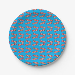 Blaues Speckmuster Pappteller