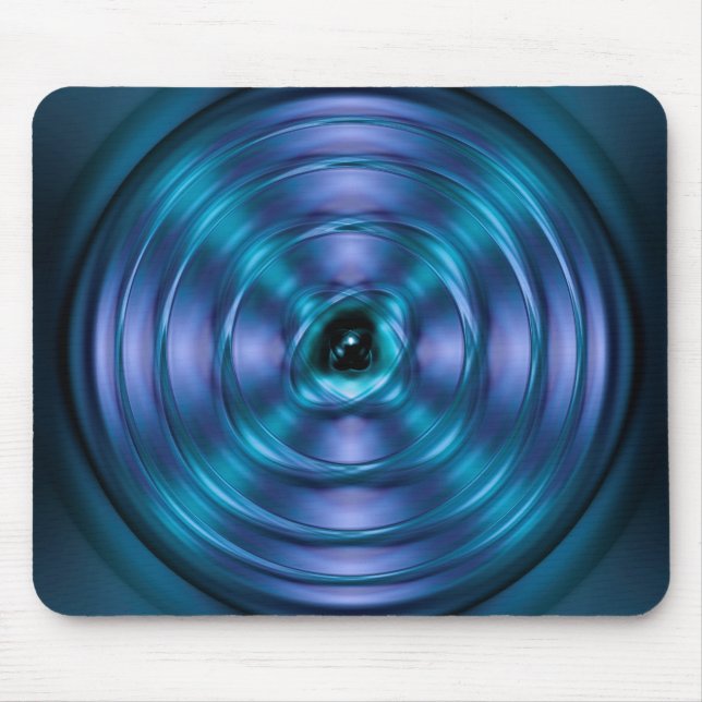 Blaues Spinnatom Mousepad (Vorne)