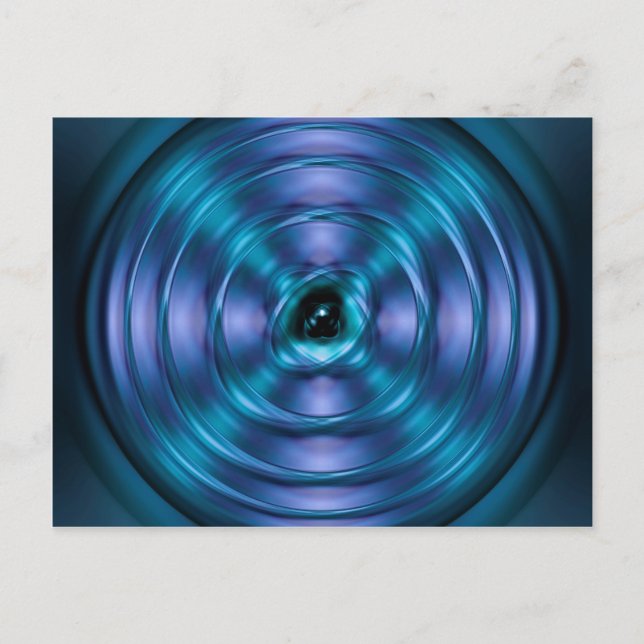 Blaues Spinnatom Postkarte (Vorderseite)