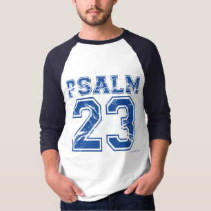 Blaues Sport-T-Shirt des Psalm-23 T-Shirt