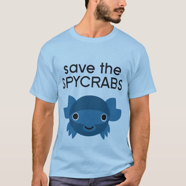 BLAUES Spycrab T-Shirt (Vorderseite)