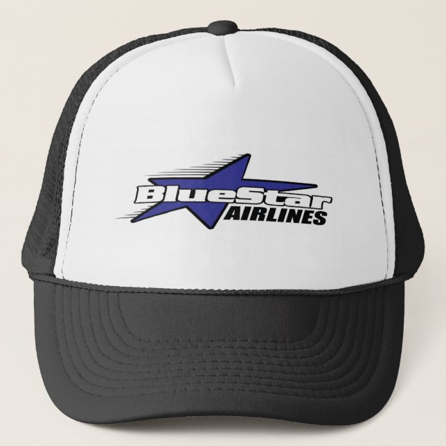 Blaues Star Airlines Truckerkappe (Vorderseite)