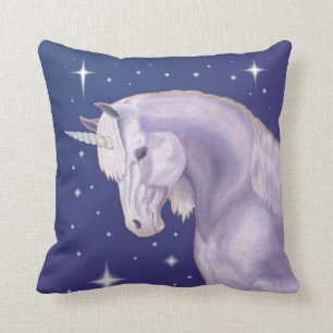 Blaues Starry Einicorn Kissen