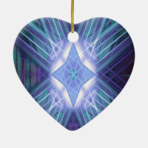 Blaues Sternmuster Keramikornament