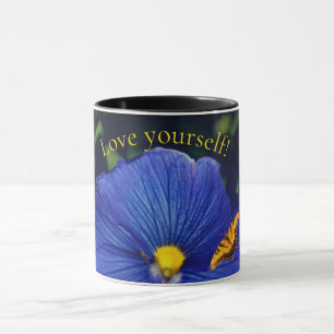 Blaues Stiefmütterchen Veilchen Tasse
