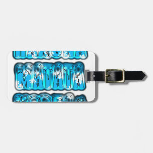 Blaues stilvolles Vintage-Zombi-Design Hakuna Mata Gepäckanhänger