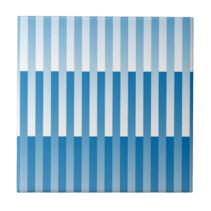 Blaues Streifen-Muster Fliese