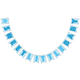 BLAUES ☆ SÜSSES KLEINES BABY ☆ JUNGEN-ZEICHEN WIMPELKETTE