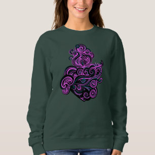 Blaues Sweat Motiv Ex-voto Seraphinite Sweatshirt