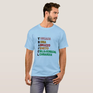 Blaues T-Shirt TRAVEL ITALIEN