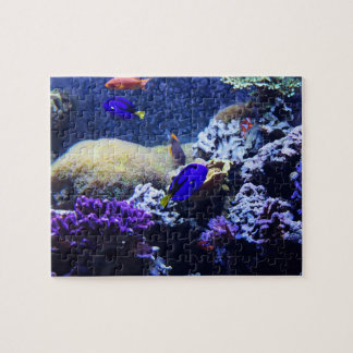 Blaues Tang-Fisch-Malerei-Puzzlespiel Puzzle