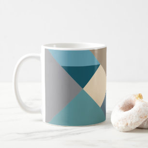 Blaues Tangram Muster Kaffeetasse