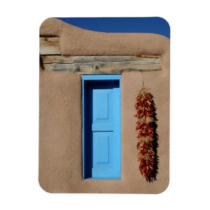Blaues Taos-Fenster Magnet