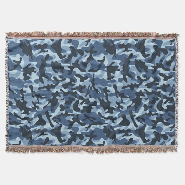 Blaues Tarnmuster Decke (Vorderseite)