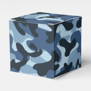 Blaues Tarnmuster Geschenkschachtel