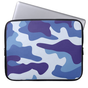 Blaues Tarnmuster Laptopschutzhülle