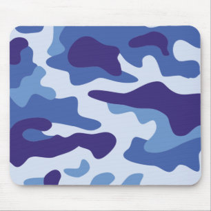 Blaues Tarnmuster Mousepad