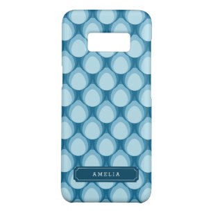 Blaues Teardrop-Muster personifizieren mit Namen Case-Mate Samsung Galaxy S8 Hülle