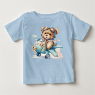 Blaues Teddytop Baby T-shirt
