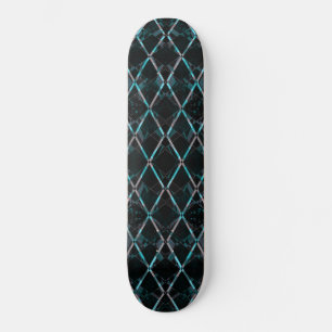 Blaues texturiertes Diamantmuster Skateboard
